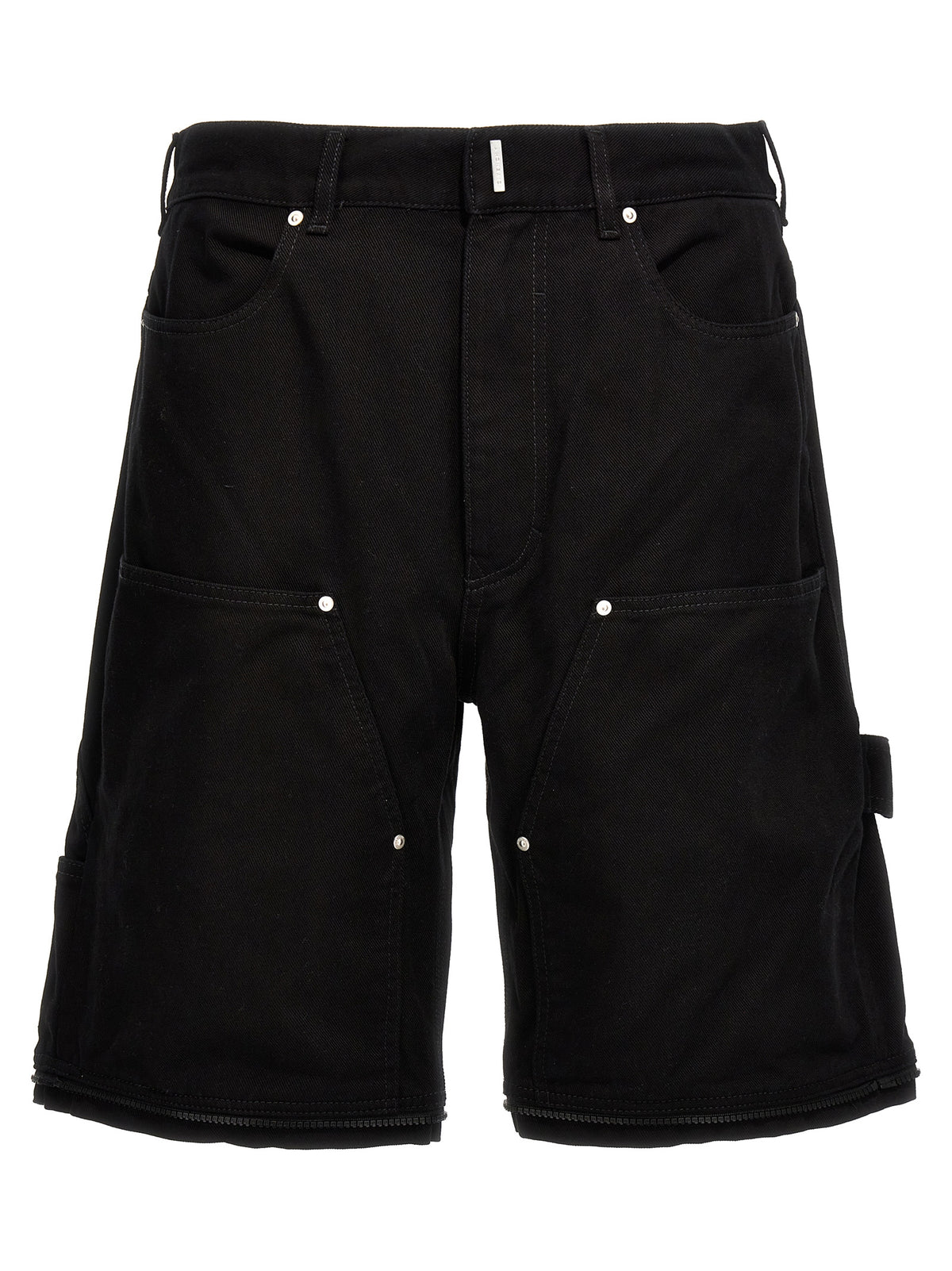 Givenchy Black Zip Off Carpenter Jeans for Men