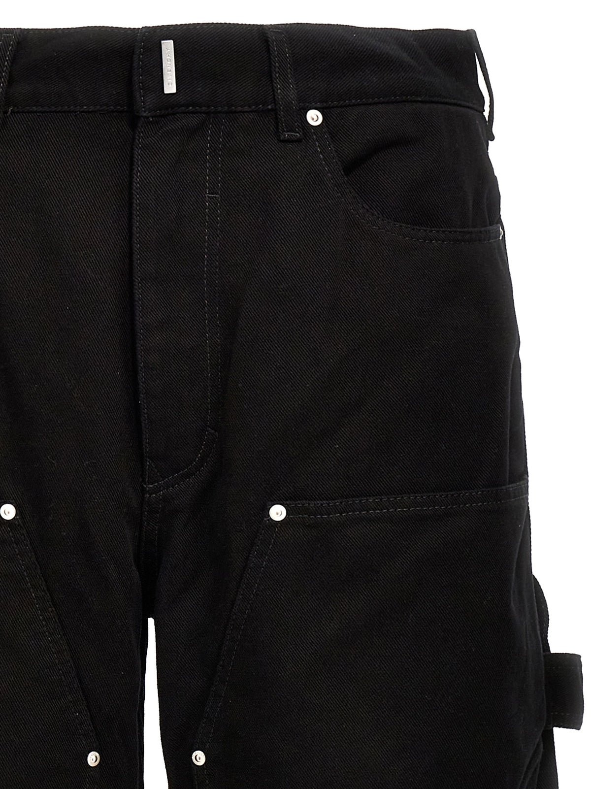 Givenchy Black Zip Off Carpenter Jeans for Men