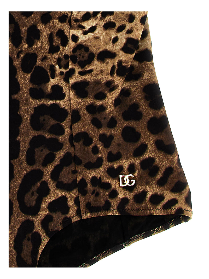 Maillot de bain une pièce Dolce & Gabbana en polyamide marron
