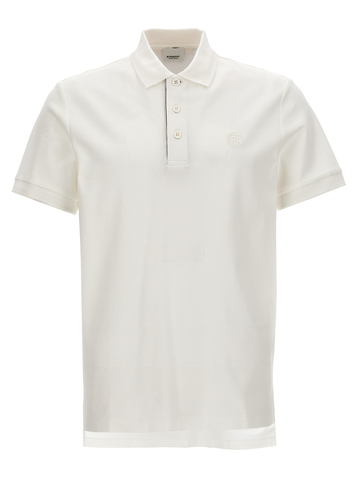 Burberry White Cotton Polo Shirt