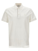 Burberry White Cotton Polo Shirt