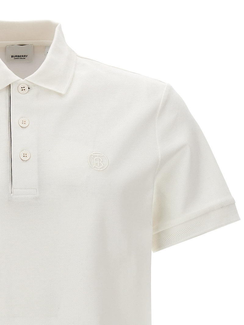 Polo Shirt Burberry Eddie en Coton Blanc