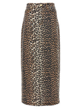 Mini-jupe Ganni en coton biologique marron