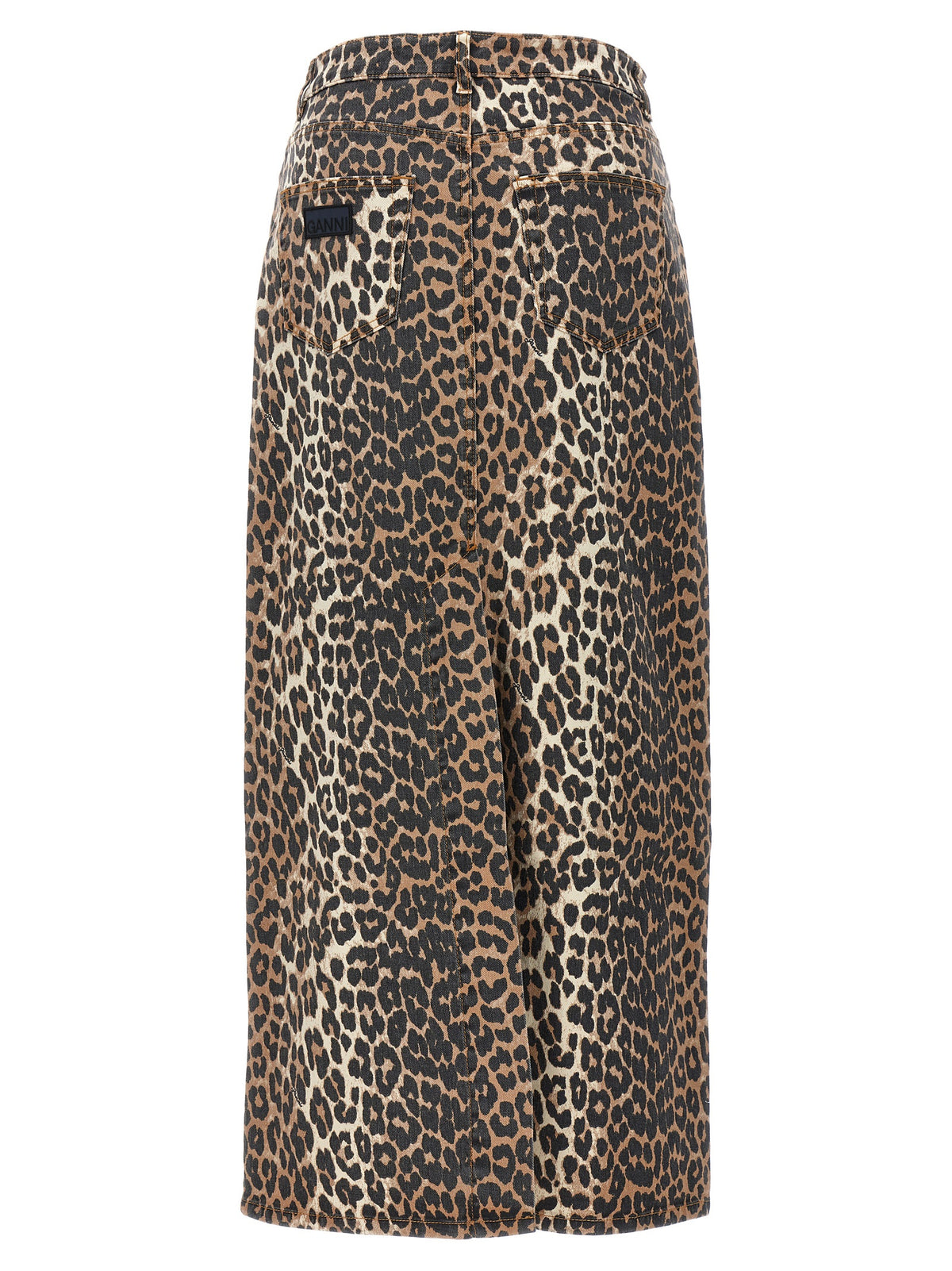 Mini-jupe Ganni en coton biologique marron