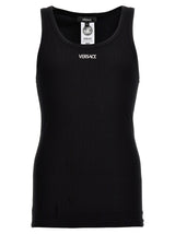T-shirt sans manches Versace en coton noir