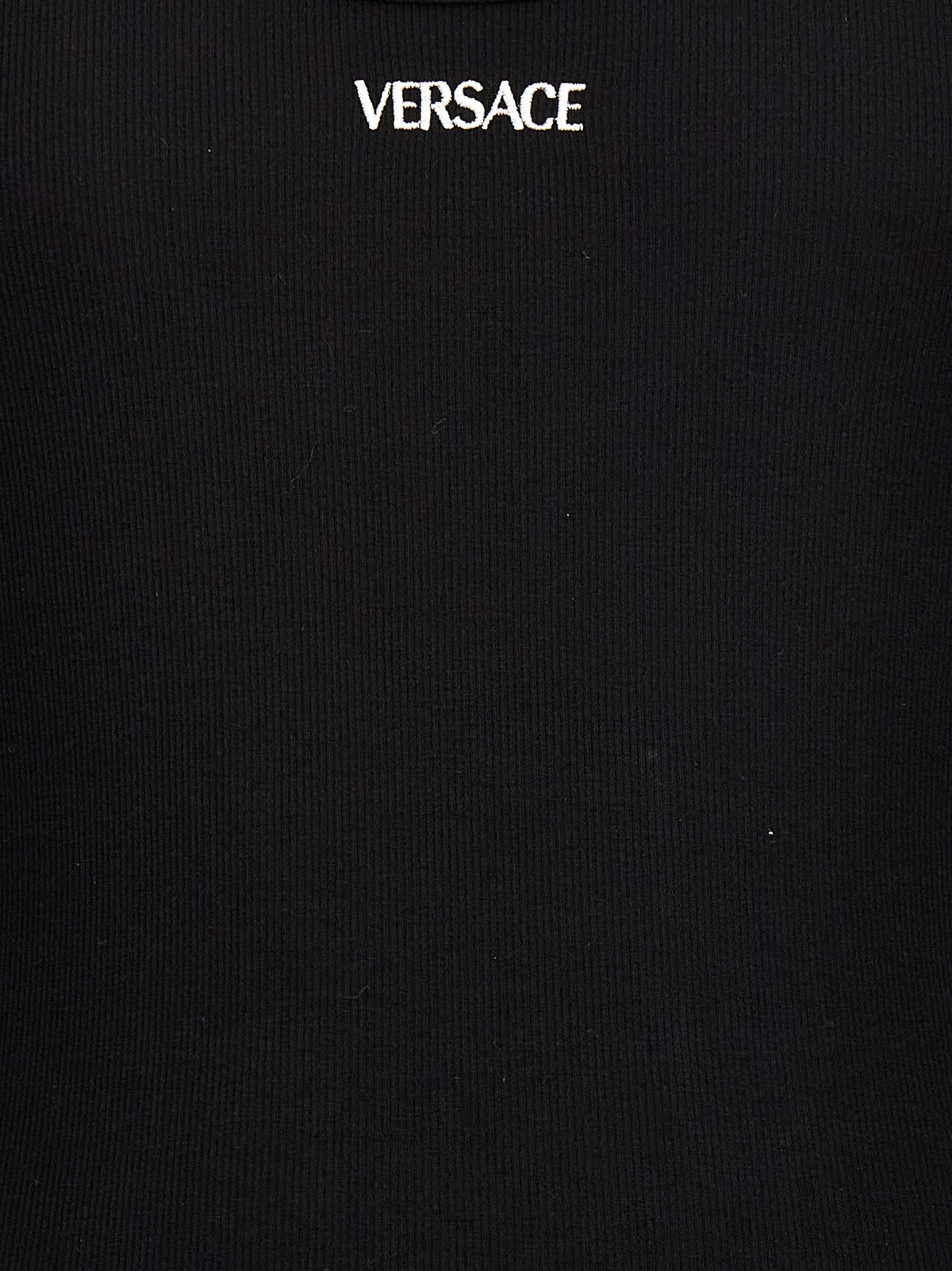 T-shirt sans manches Versace en coton noir
