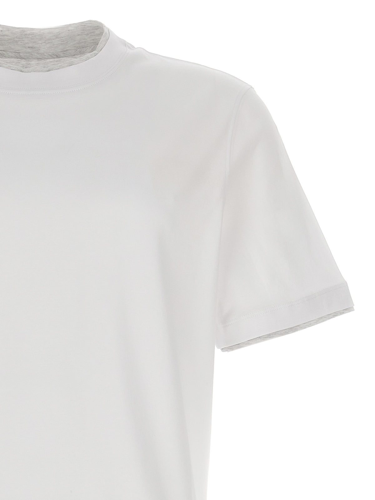 Brunello Cucinelli White Cotton T-Shirt - Luxurious Style