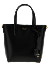 Sac cabas Saint Laurent en cuir de veau noir