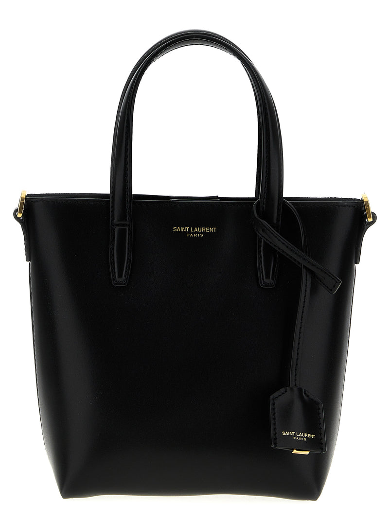 Saint Laurent Black Calfskin Tote Bag