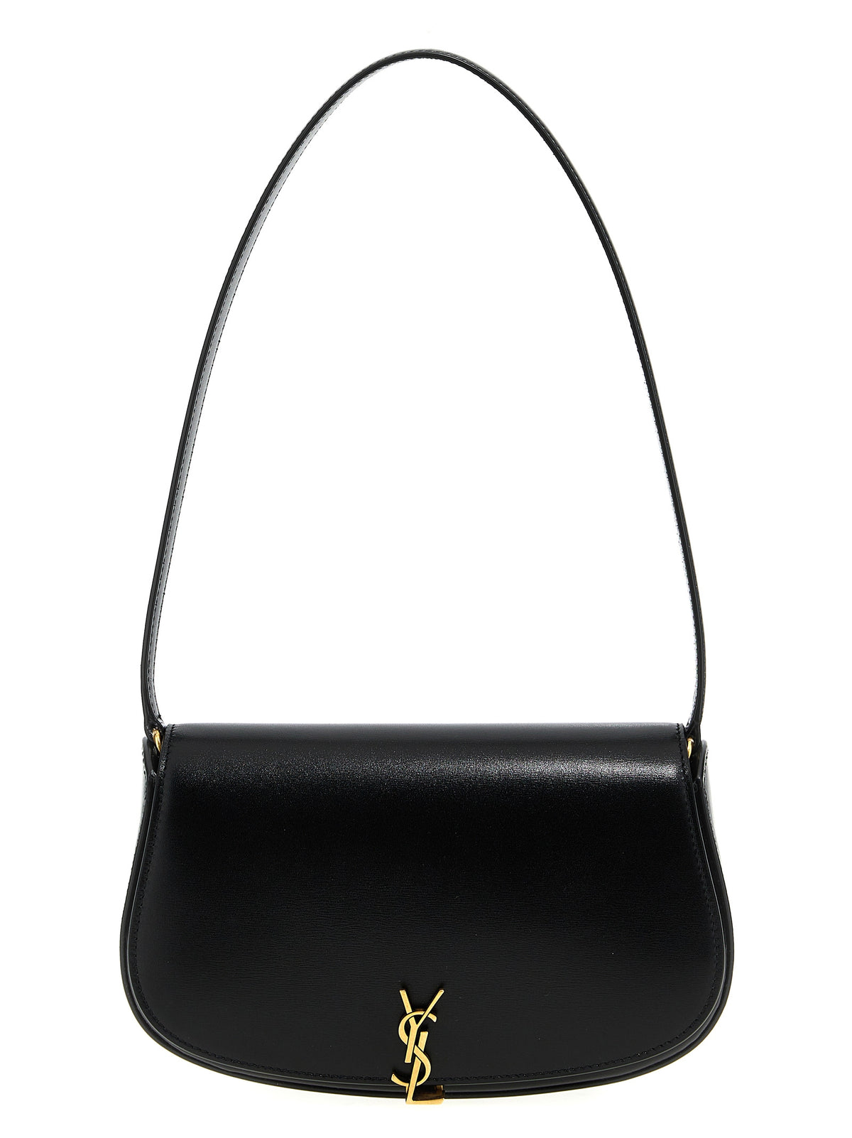 Sac porté épaule Saint Laurent en cuir de veau noir