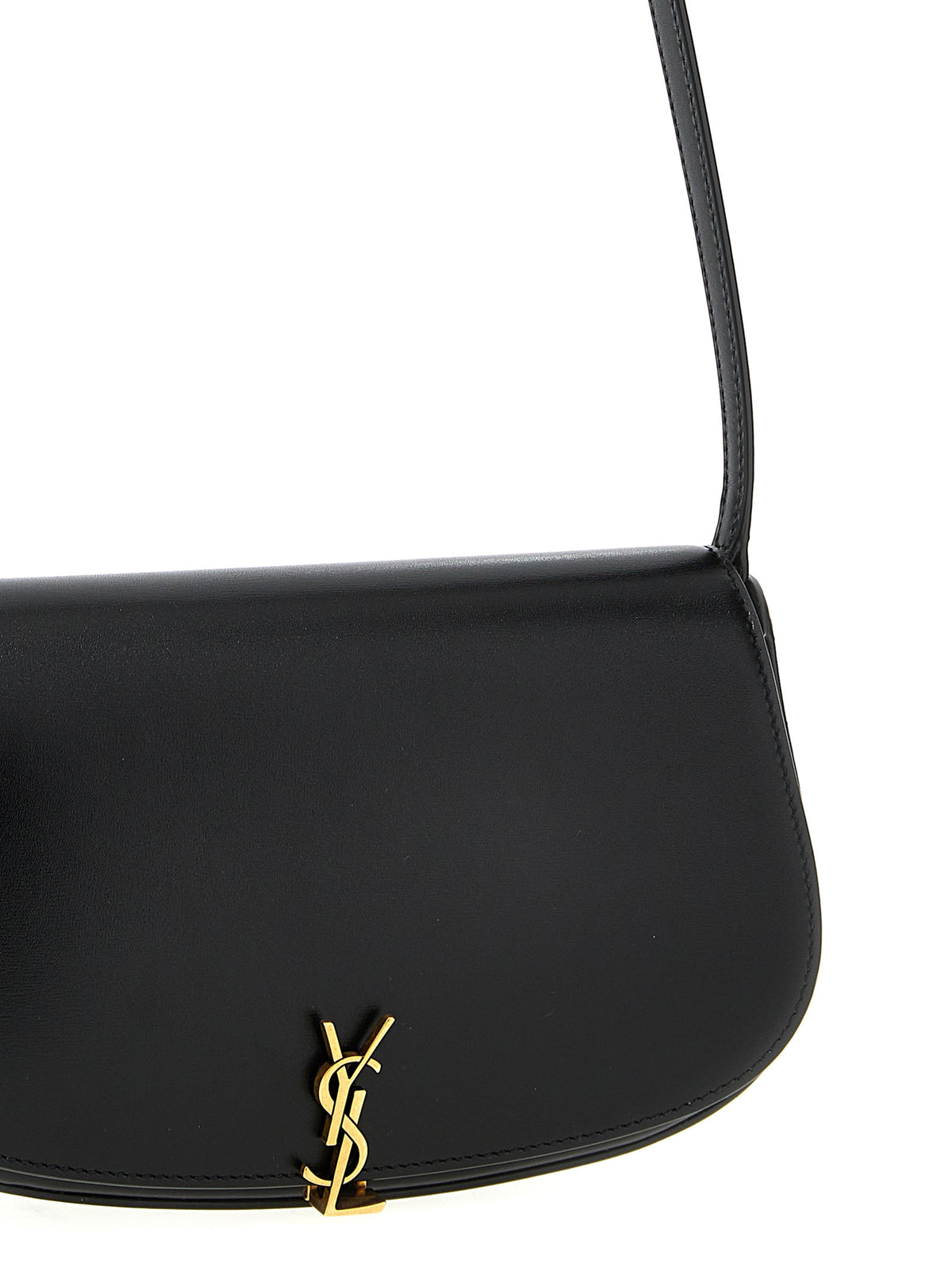 Sac porté épaule Saint Laurent en cuir de veau noir