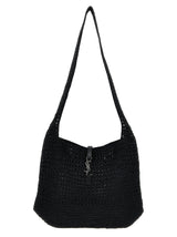Sac cabas Saint Laurent en raphia noir