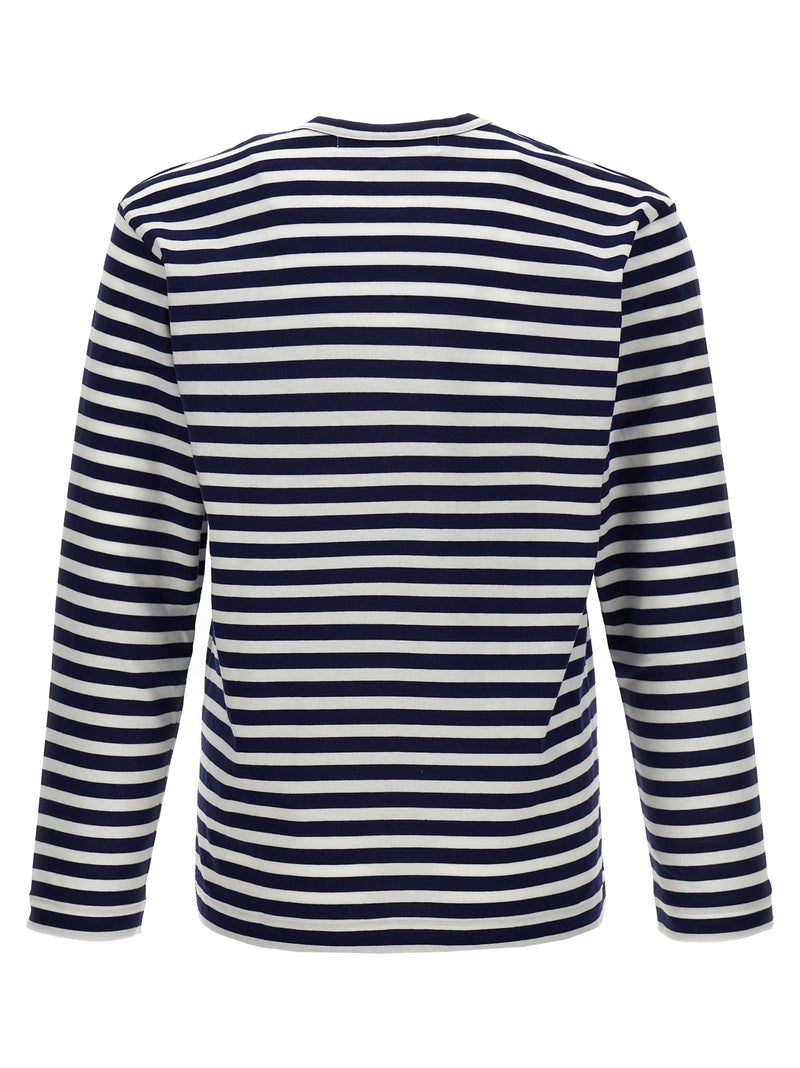 T-shirt à manches longues en coton bleu Comme Des Garçons Play