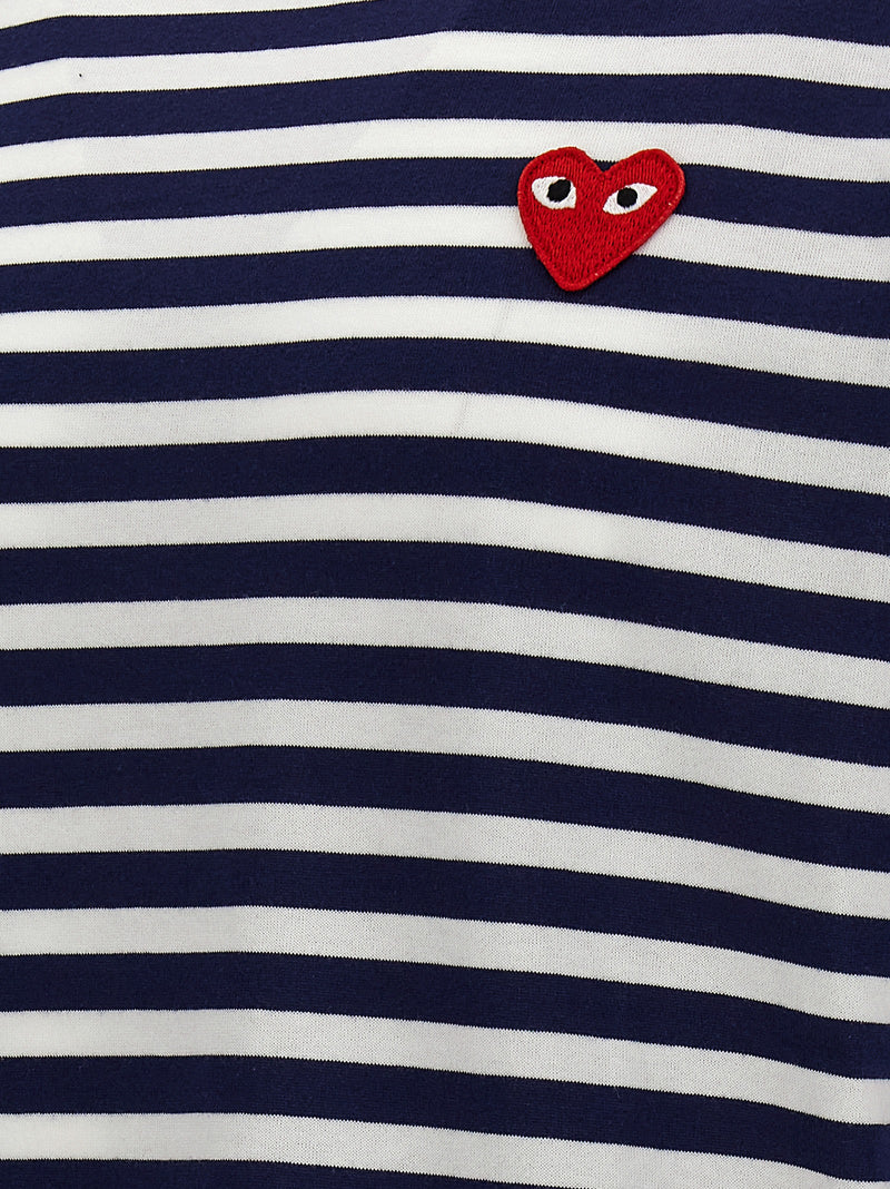 T-shirt à manches longues en coton bleu Comme Des Garçons Play