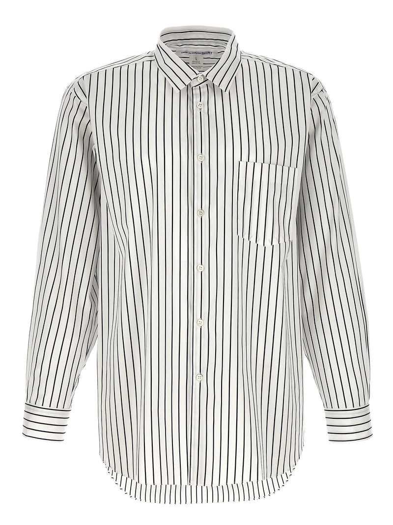 Comme Des Garçons Bicolor Cotton Blouse