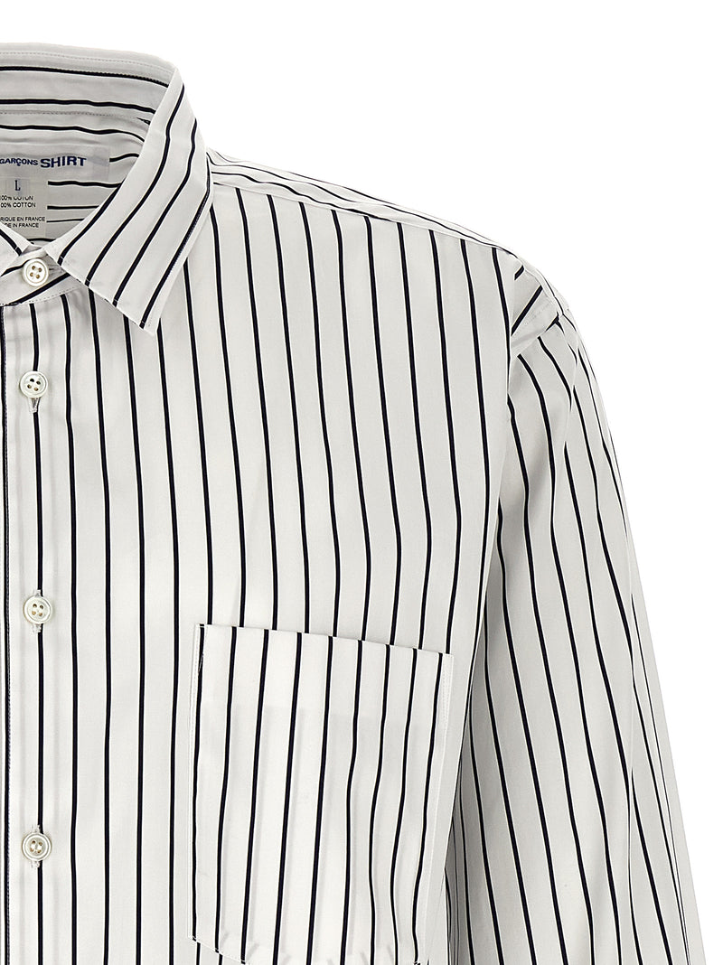 Comme Des Garçons Bicolor Cotton Blouse