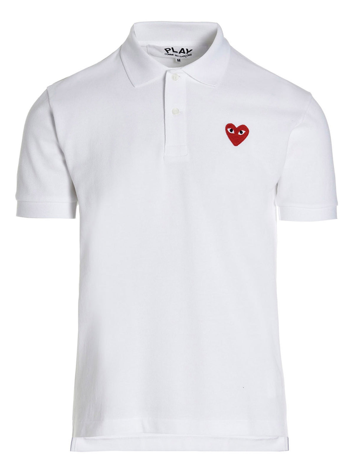 Comme Des Garçons Play White Cotton Polo Shirt - Stylish & Comfortable