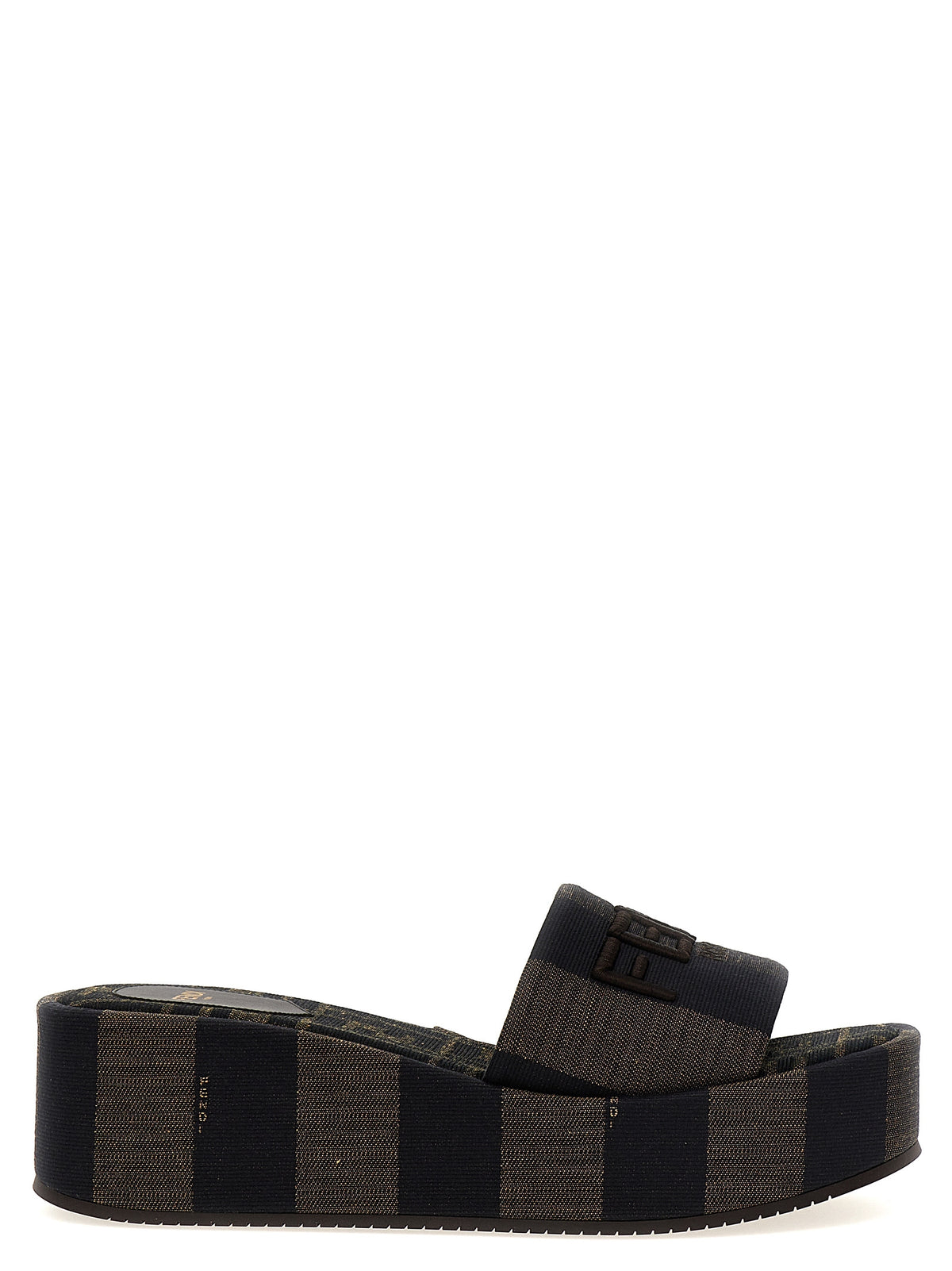 Mules Fendi en coton marron
