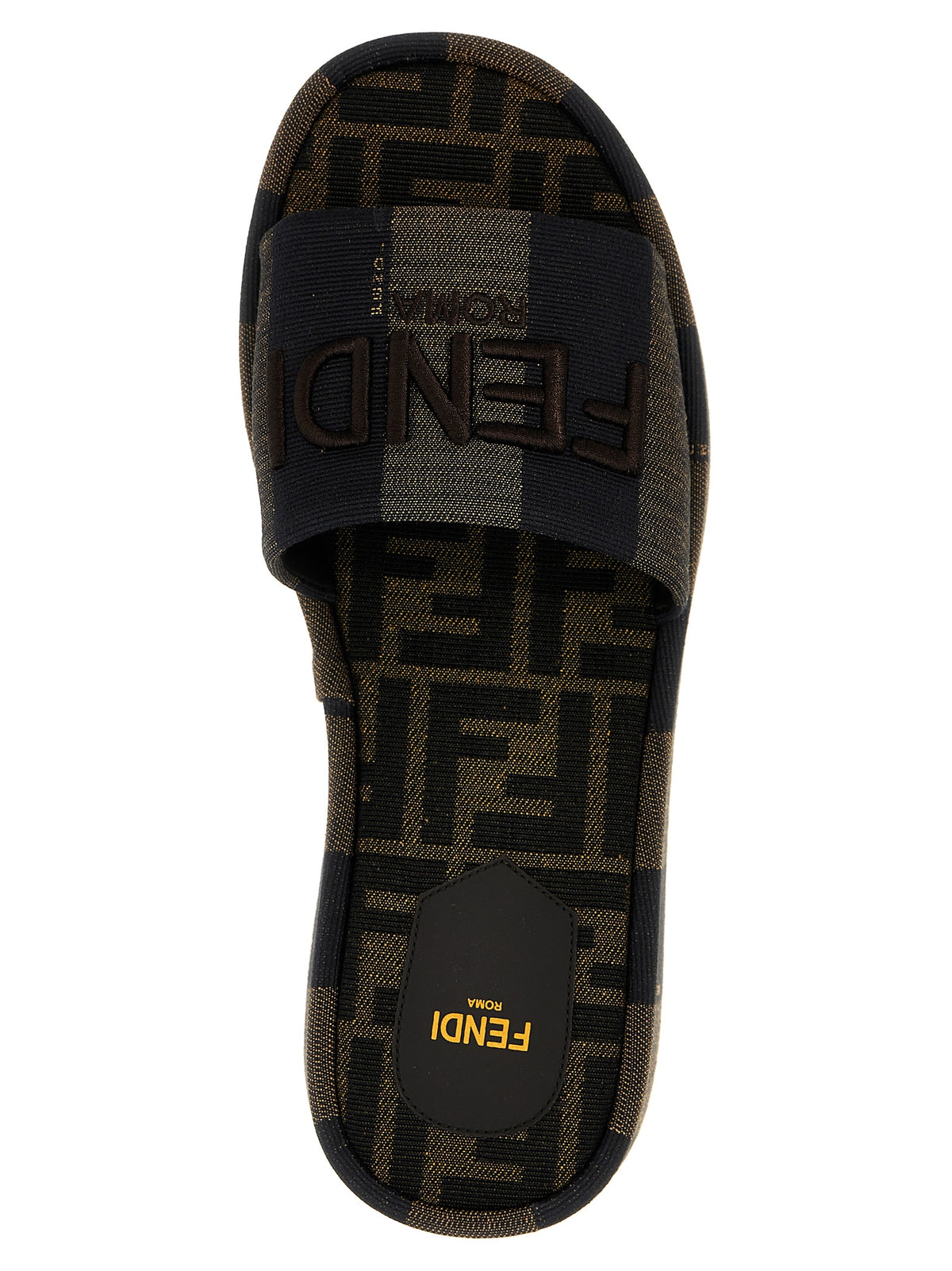 Mules Fendi en coton marron