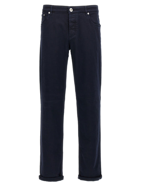 Brunello Cucinelli Blue Cotton Denim Jeans for Men
