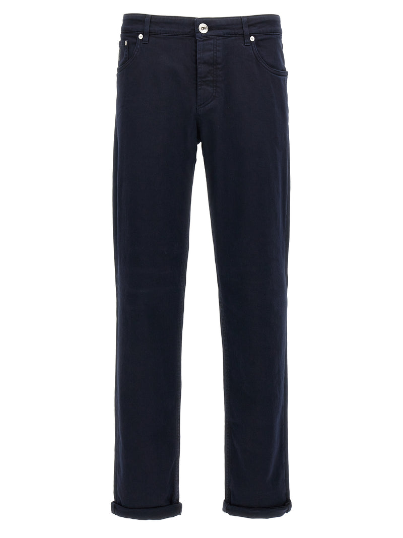 Brunello Cucinelli Blue Cotton Denim Jeans for Men