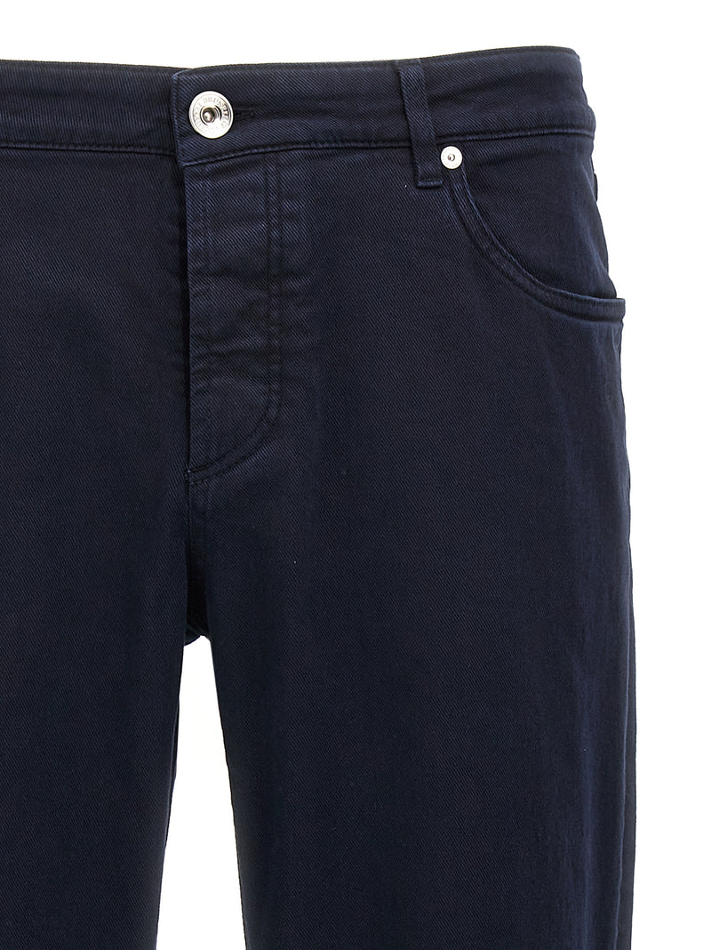 Brunello Cucinelli Blue Cotton Denim Jeans for Men
