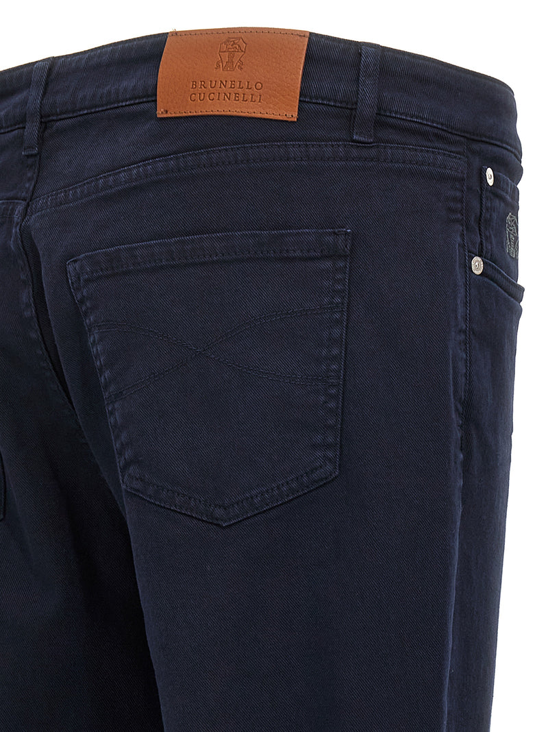 Brunello Cucinelli Blue Cotton Denim Jeans for Men