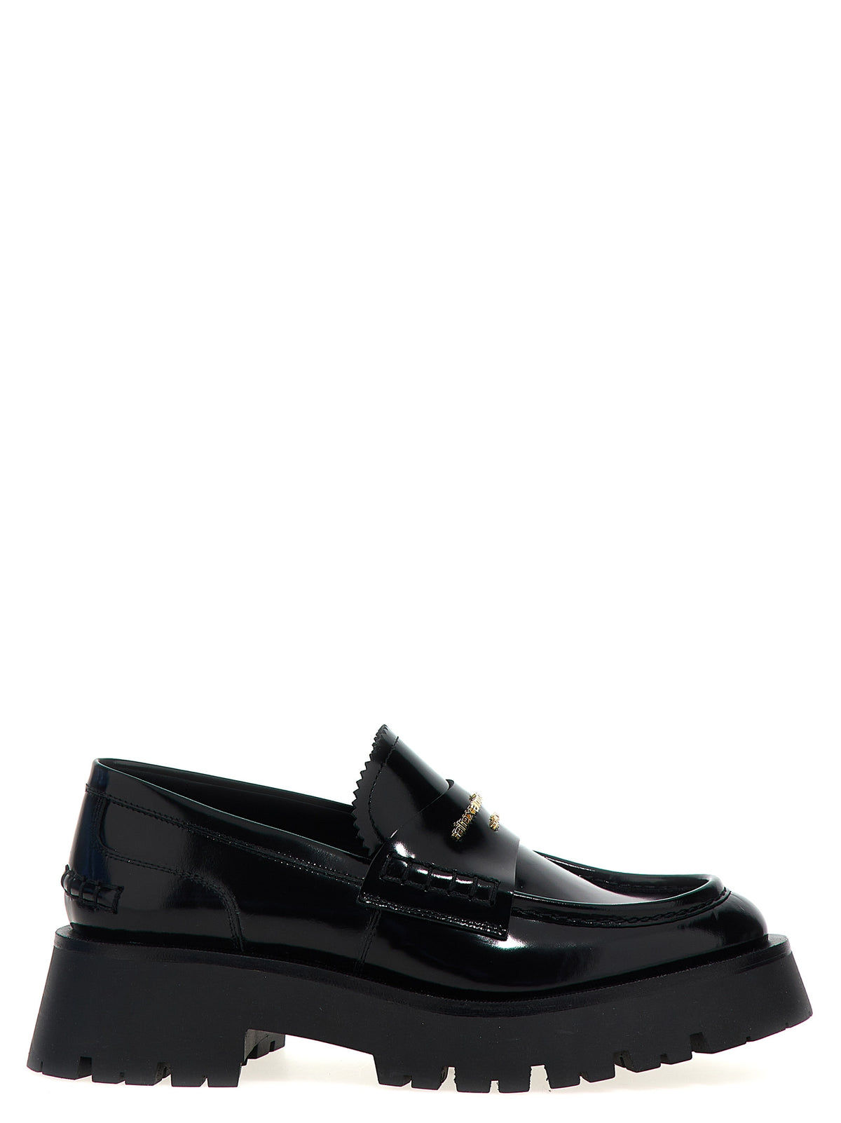 Alexander Wang Carter Lug Black Cowhide Slip-On Loafers