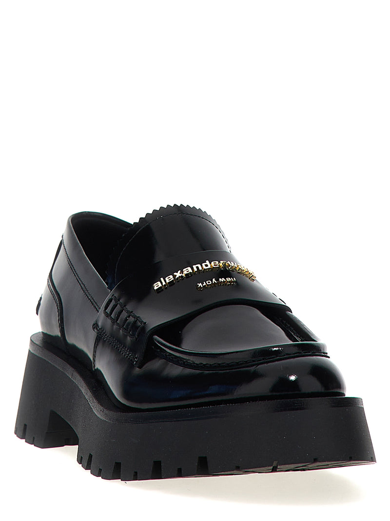 Alexander Wang Carter Lug Black Cowhide Slip-On Loafers