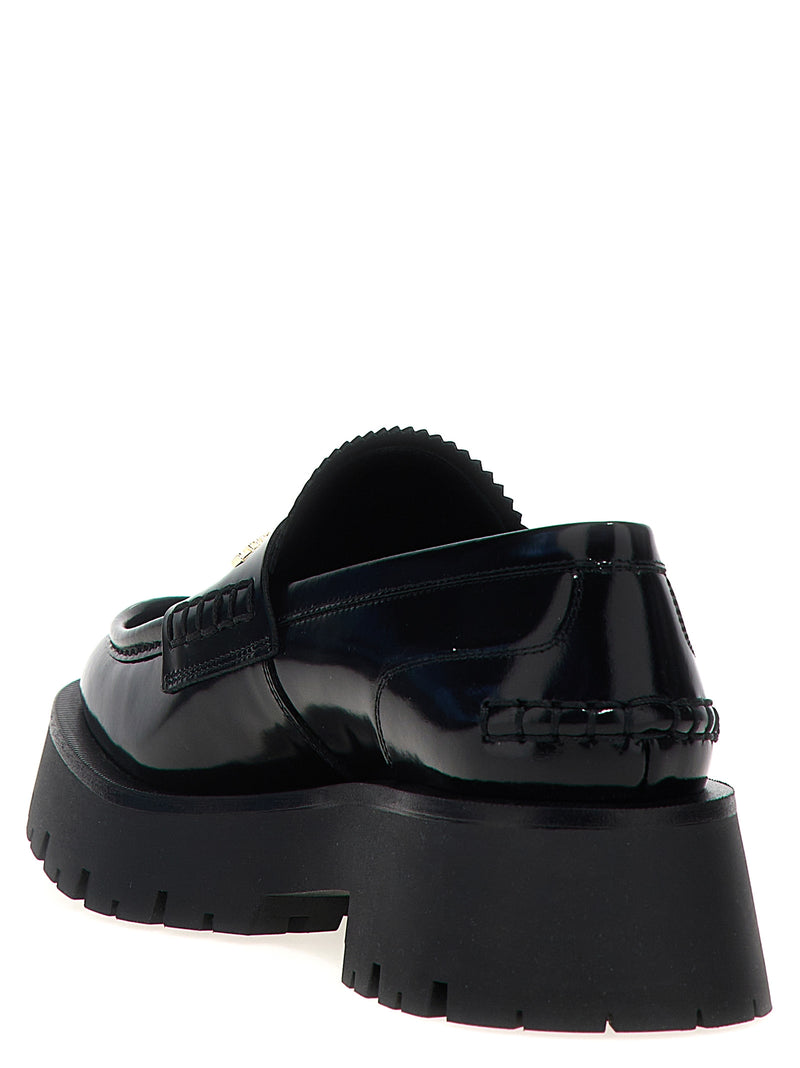 Alexander Wang Carter Lug Black Cowhide Slip-On Loafers
