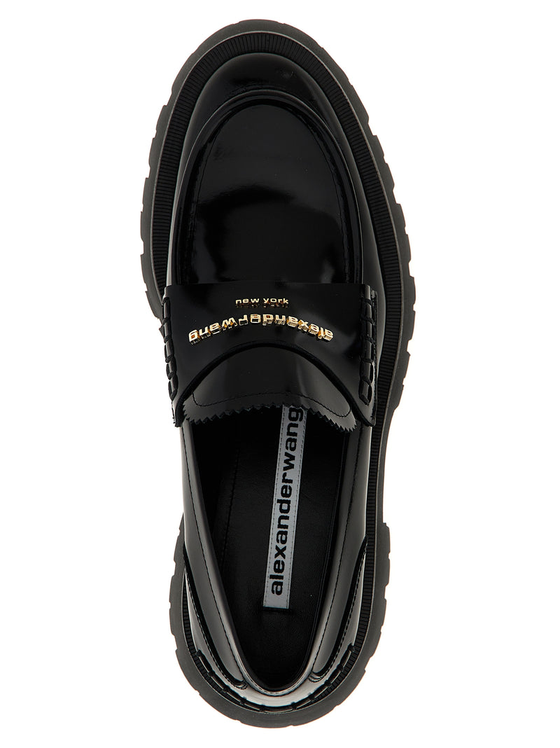 Alexander Wang Carter Lug Black Cowhide Slip-On Loafers