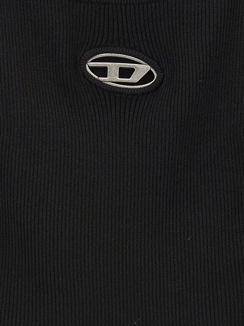 Diesel M-Vera-Ls Black Viscose Cardigan for Women