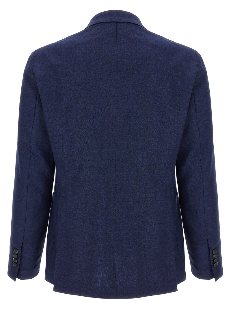 Blazer en laine vierge bleu Tagliatore