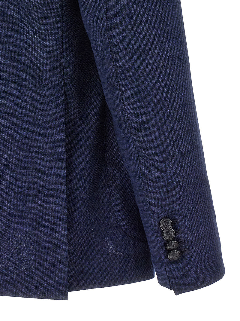 Blazer en laine vierge bleu Tagliatore