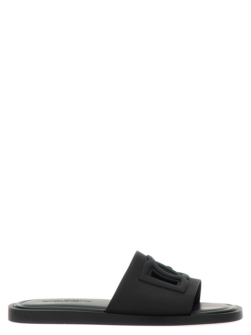 Dolce & Gabbana Black Polyethylene Slides