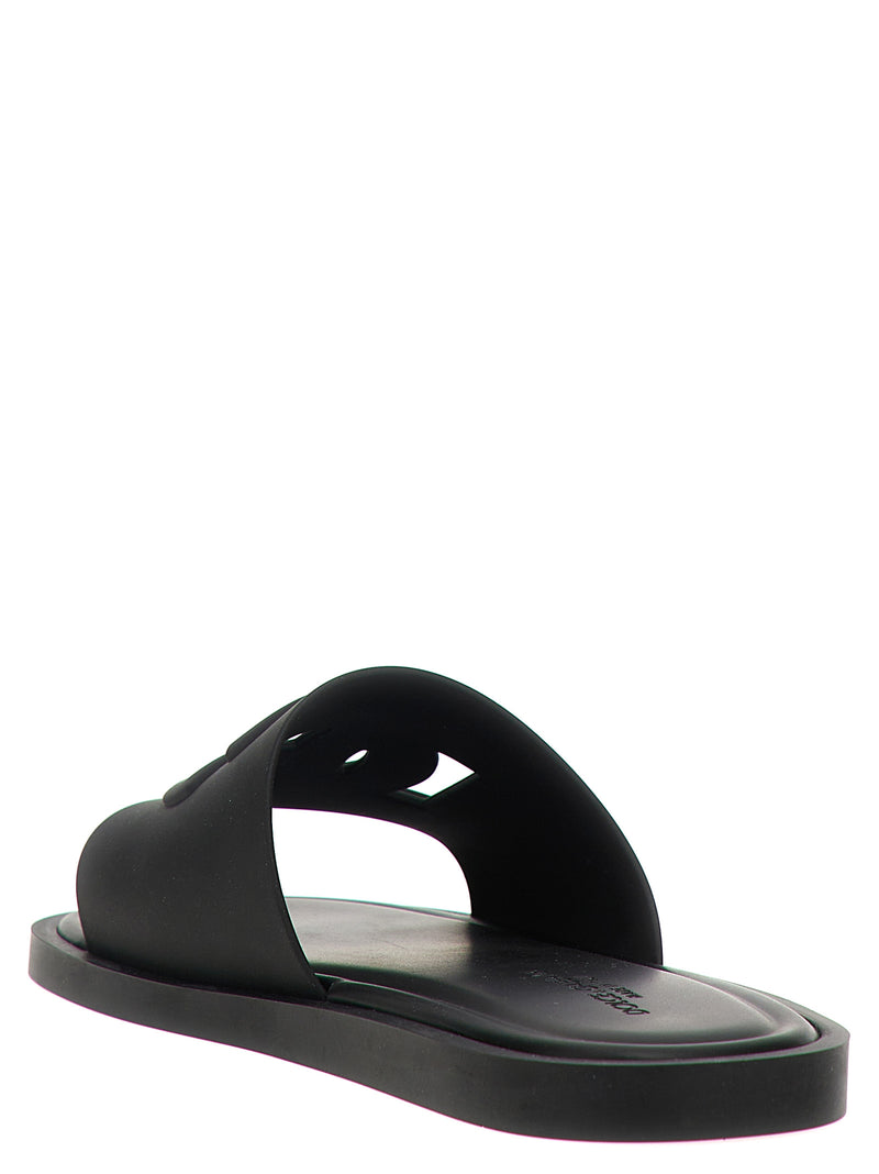 Dolce & Gabbana Black Polyethylene Slides