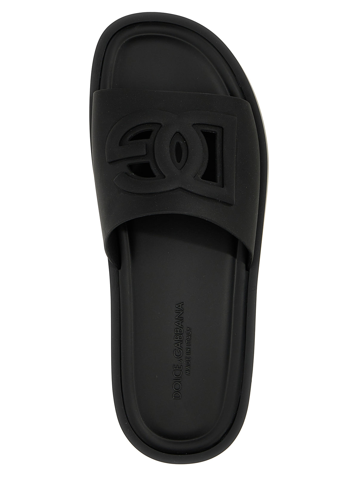 Dolce & Gabbana Black Polyethylene Slides for Men