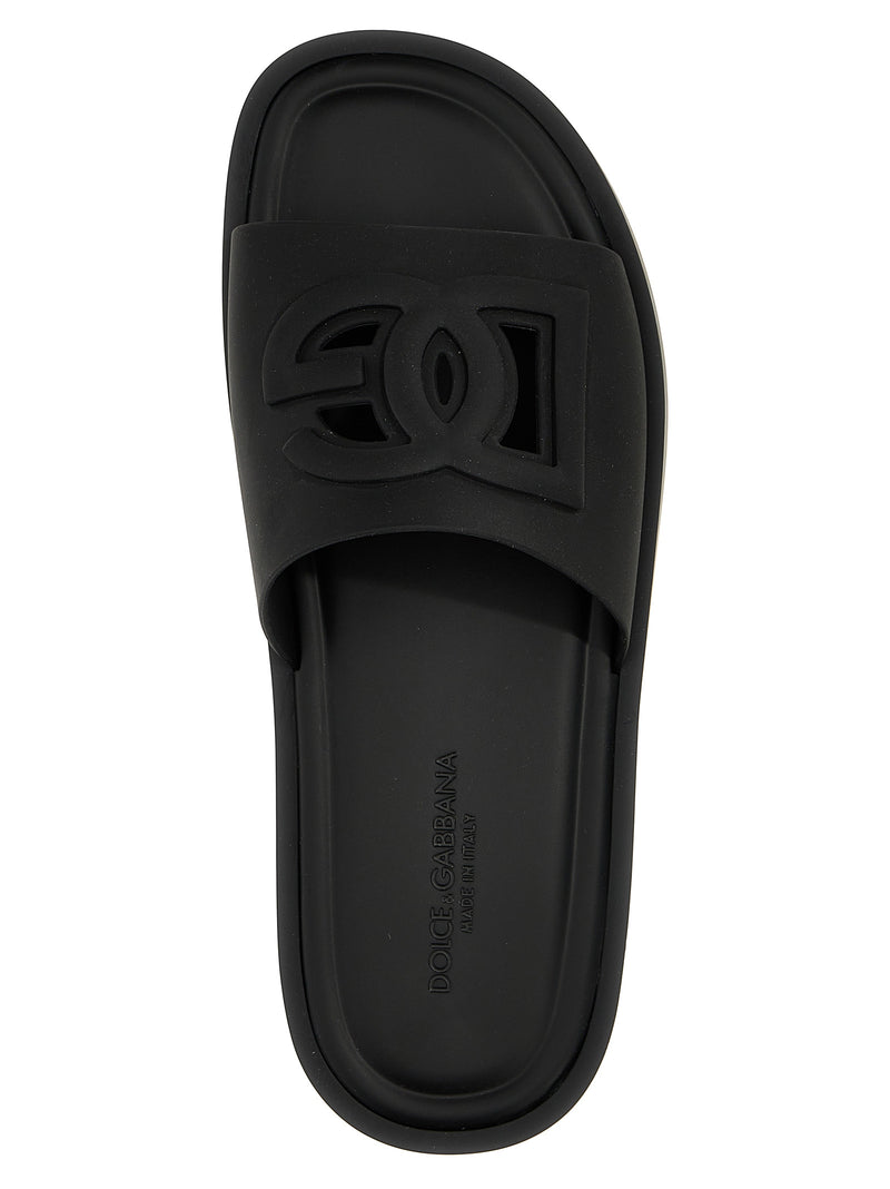 Dolce & Gabbana Black Polyethylene Slides