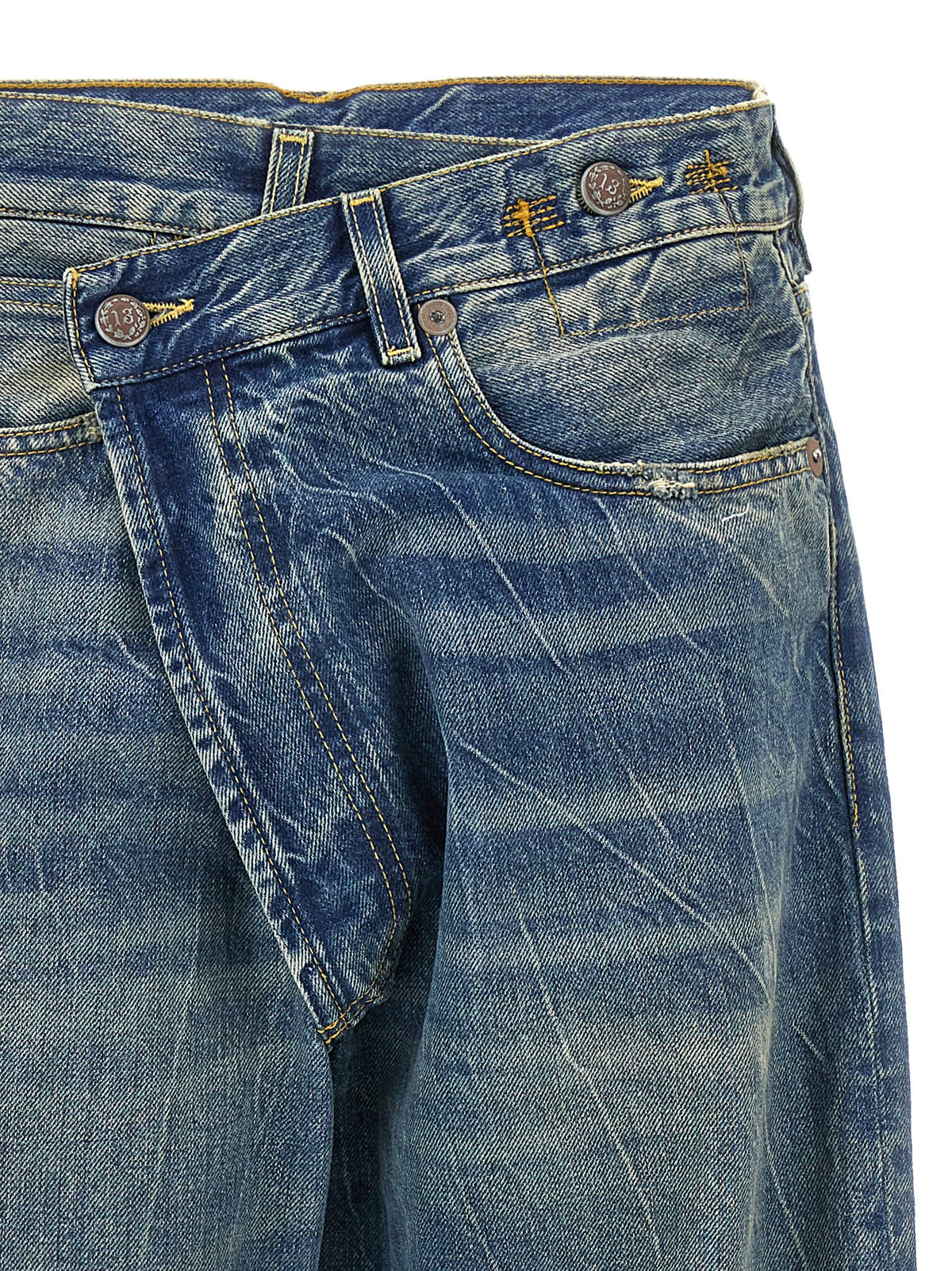 Jean décontracté R13 en coton bleu