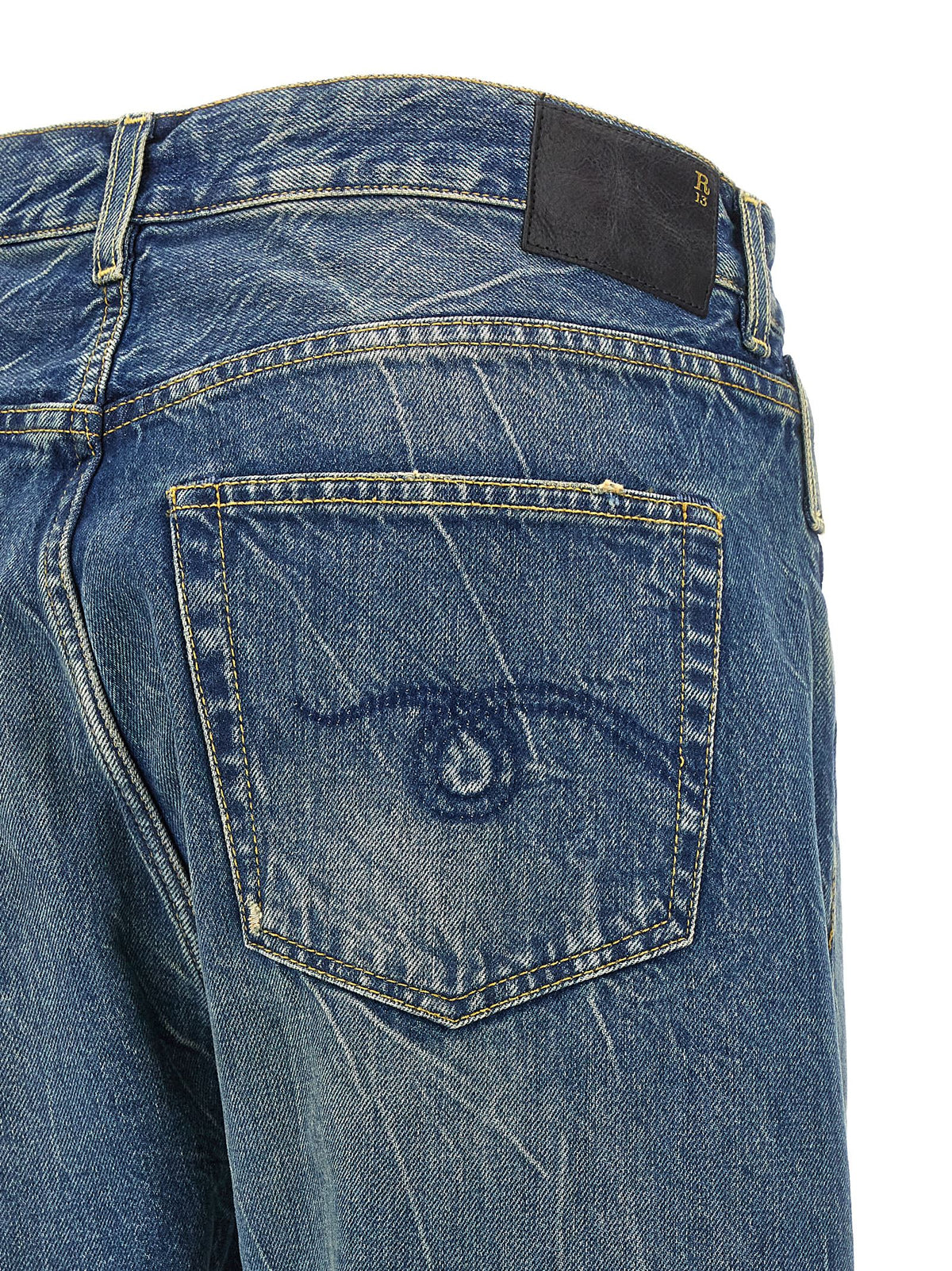 Jean décontracté R13 en coton bleu