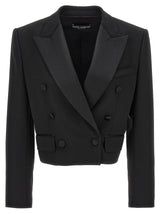Dolce & Gabbana Black Virgin Wool Blazer