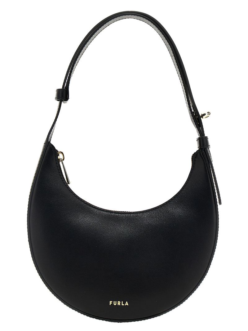 Furla Delizia Black Calfskin Shoulder Bag