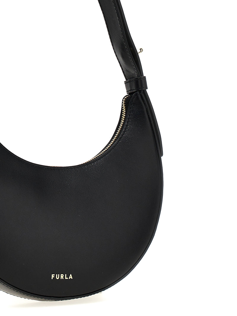 Furla Delizia Black Calfskin Shoulder Bag