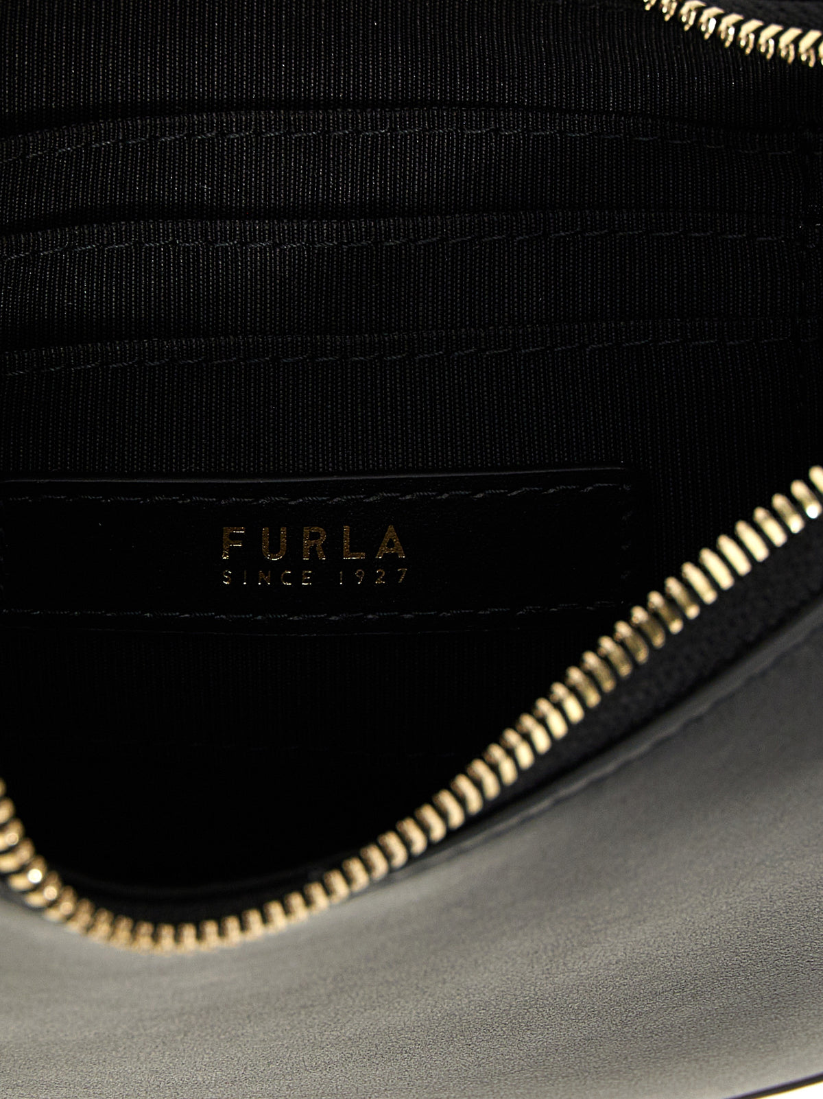 Furla Delizia Black Calfskin Shoulder Bag