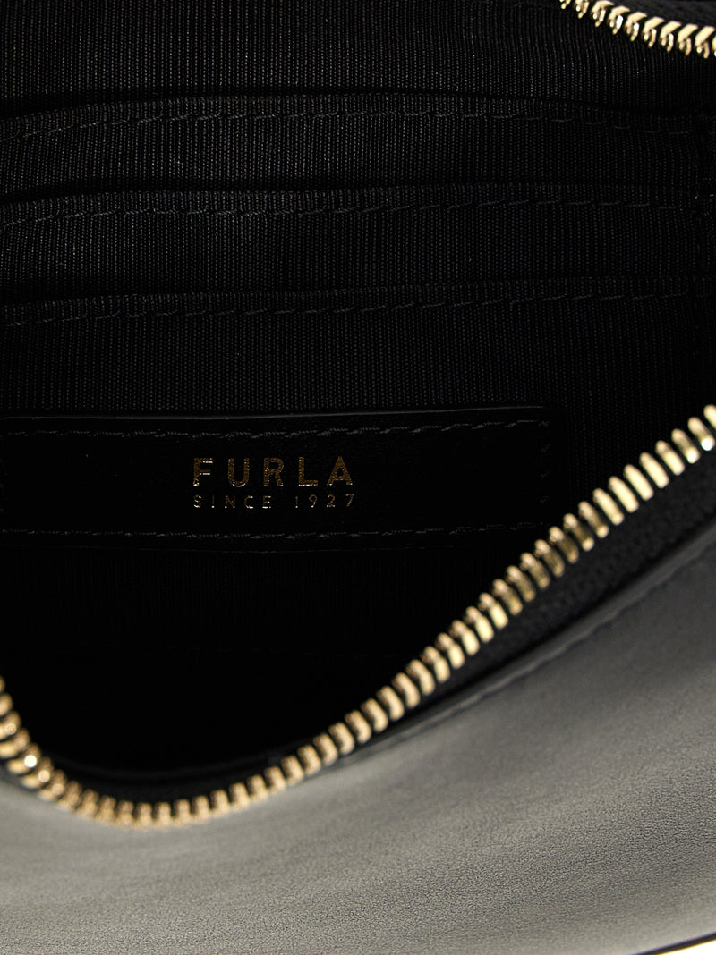 Furla Delizia Black Calfskin Shoulder Bag