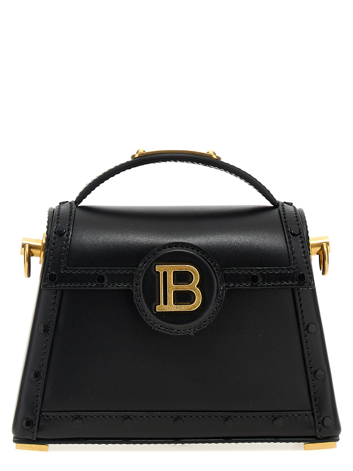Balmain B-Buzz Dynasty Black Calfskin Handbag