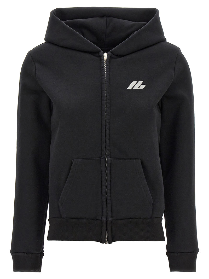 Balenciaga Black Cotton Sweatshirt with Logo Prints