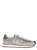 Dolce & Gabbana Gray Calfskin DG Cushion Athletic Sneakers