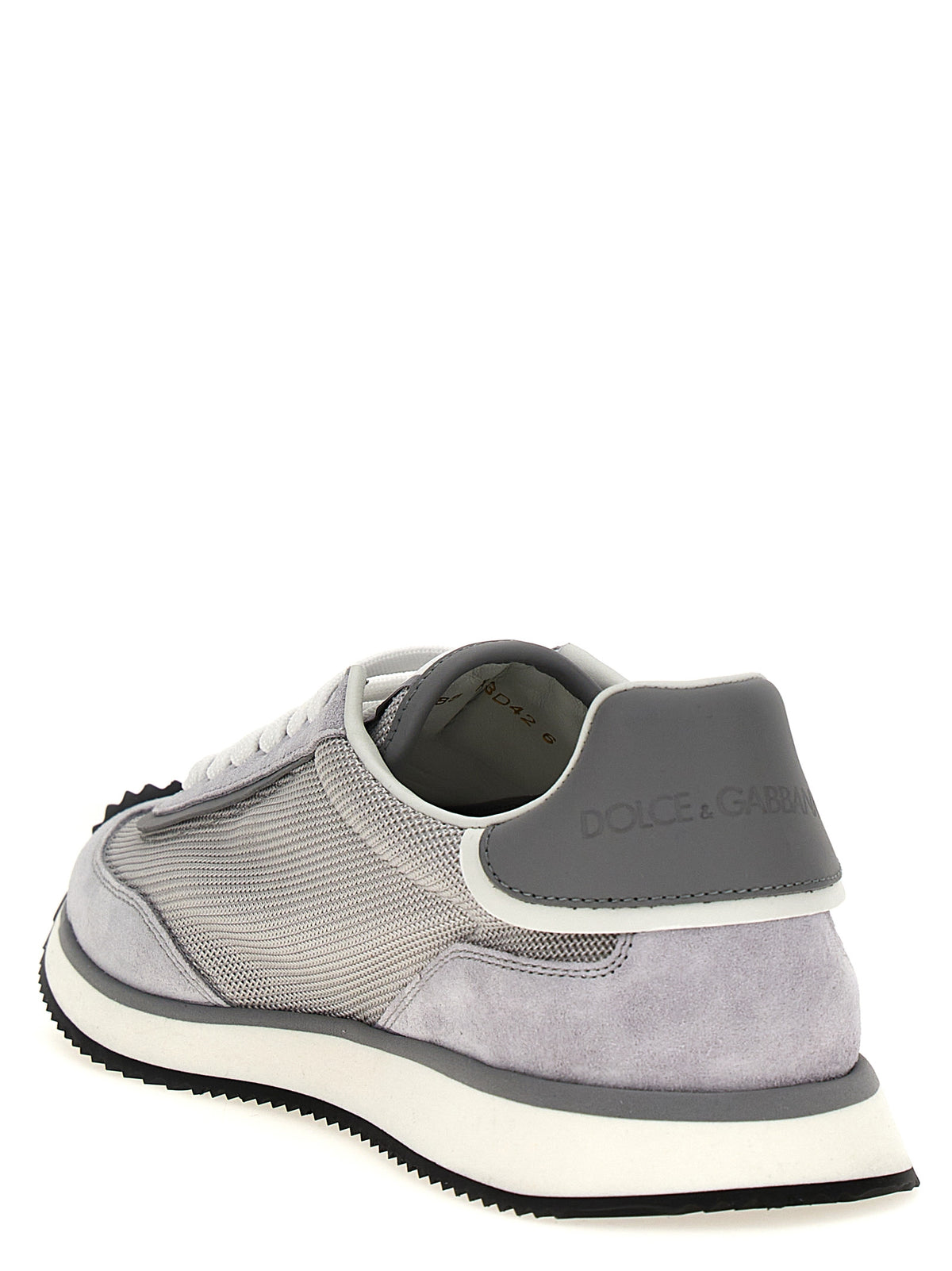 Dolce & Gabbana Gray Calfskin DG Cushion Athletic Sneakers