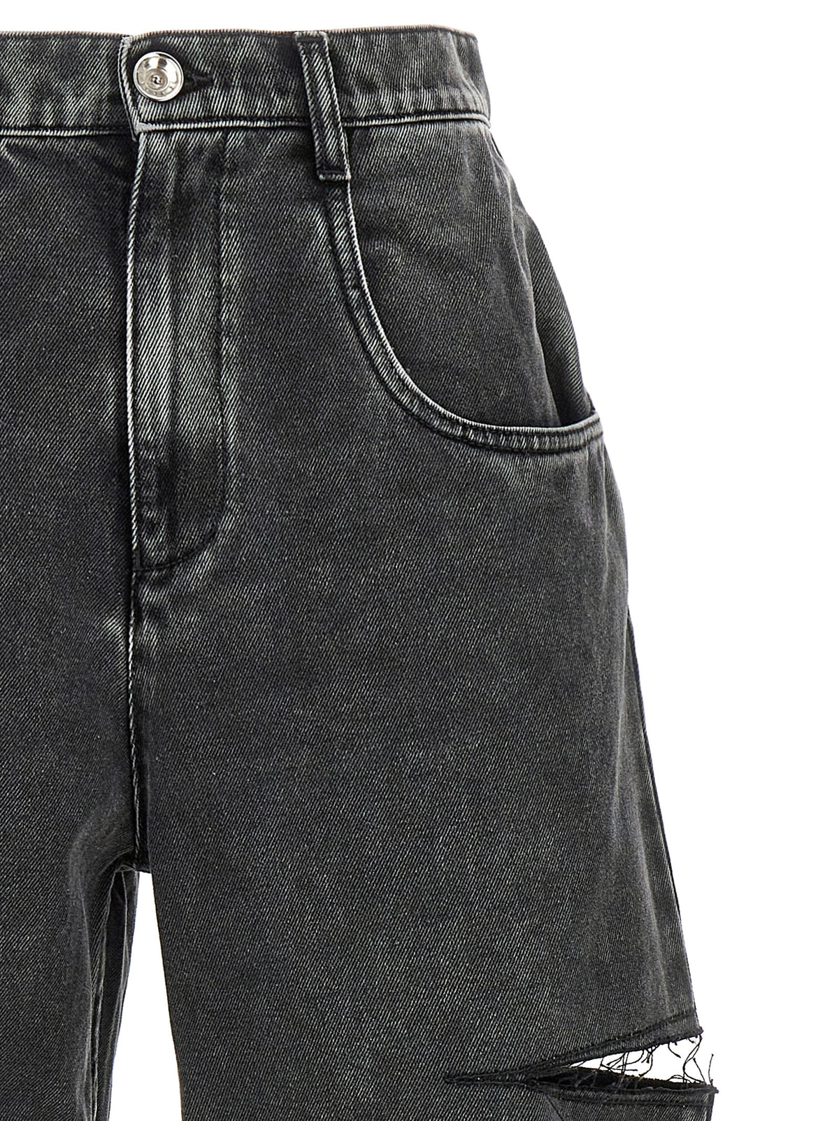 Maison Margiela Black Cotton Straight-Leg Jeans